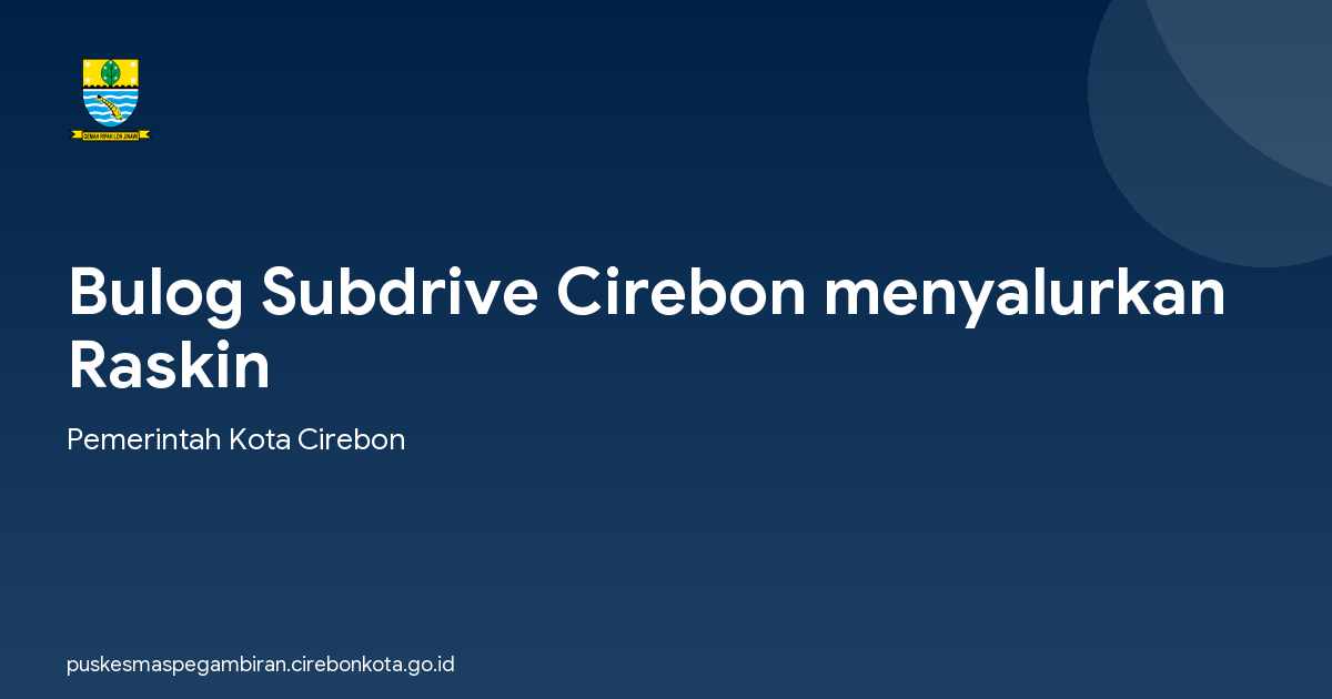 Bulog Subdrive Cirebon menyalurkan Raskin