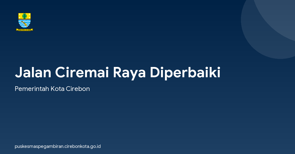 Jalan Ciremai Raya Diperbaiki