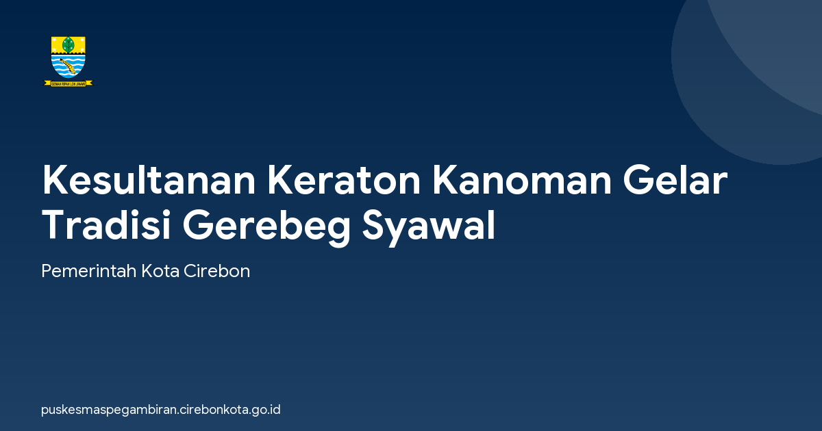 Kesultanan Keraton Kanoman Gelar Tradisi Gerebeg Syawal