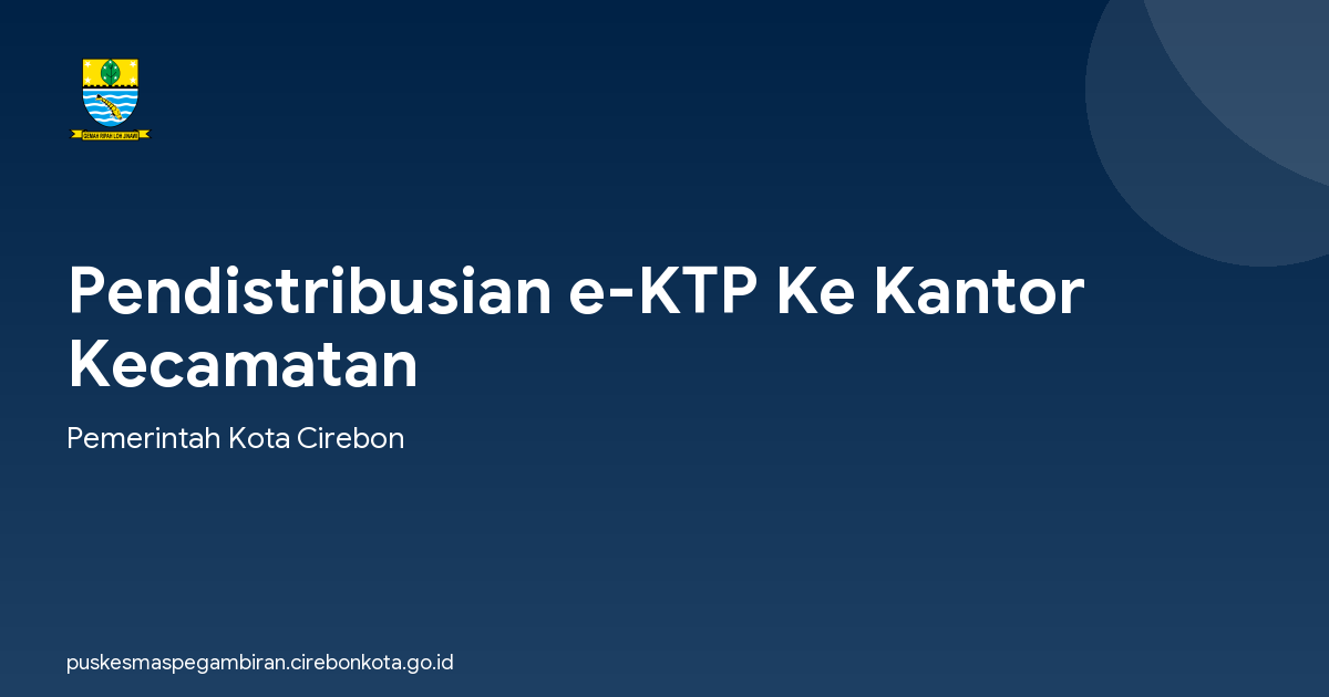 Pendistribusian e-KTP Ke Kantor Kecamatan