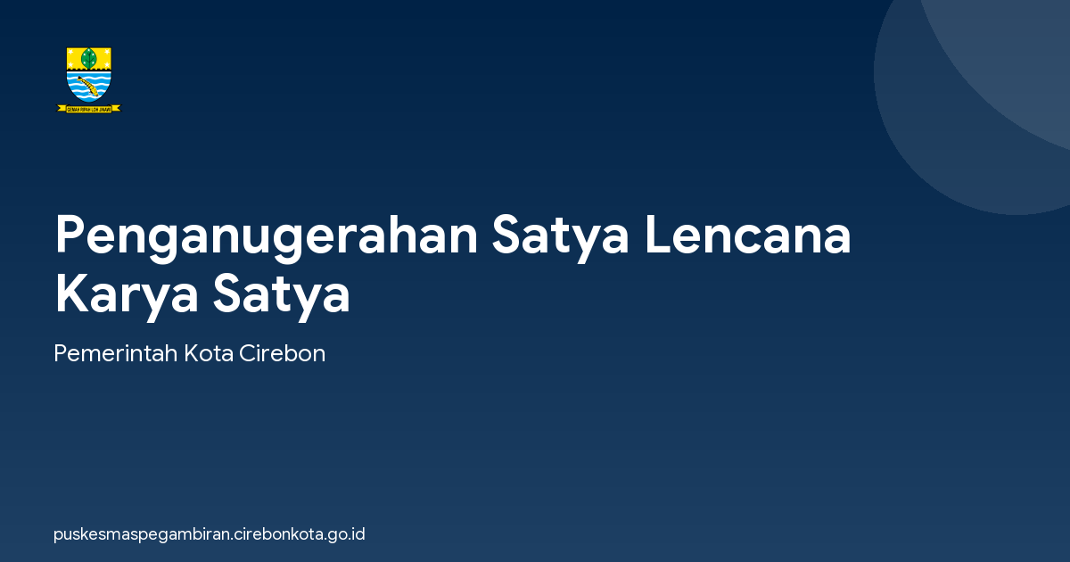 Penganugerahan Satya Lencana Karya Satya