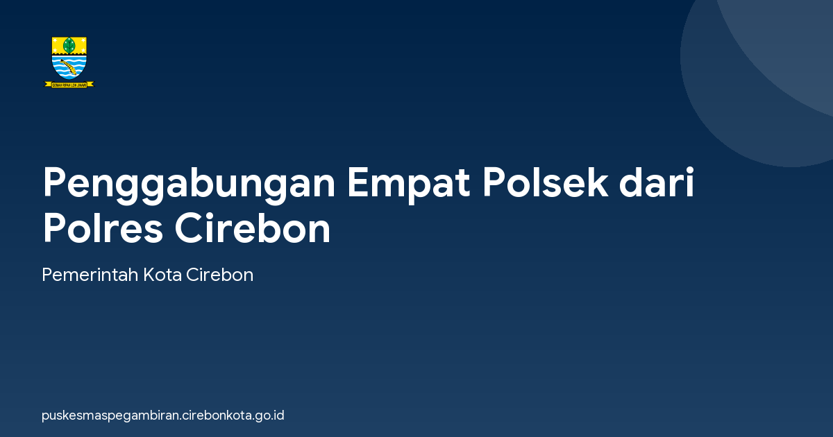 Penggabungan Empat Polsek dari Polres Cirebon