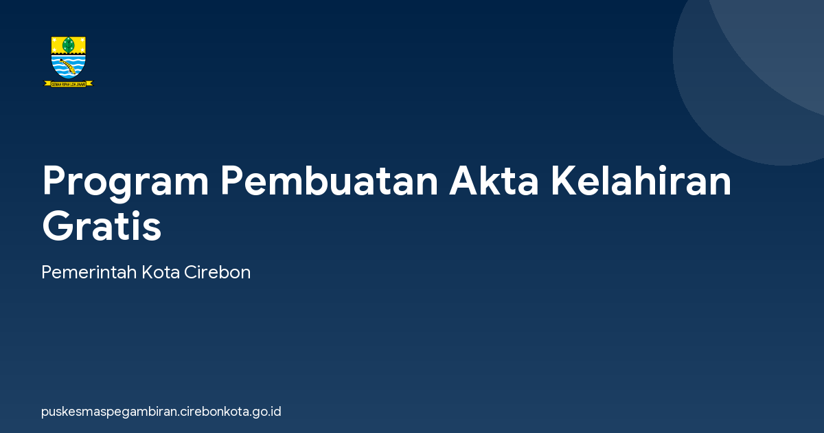Program Pembuatan Akta Kelahiran Gratis