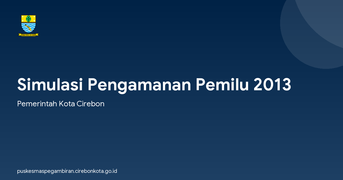 Simulasi Pengamanan Pemilu 2013