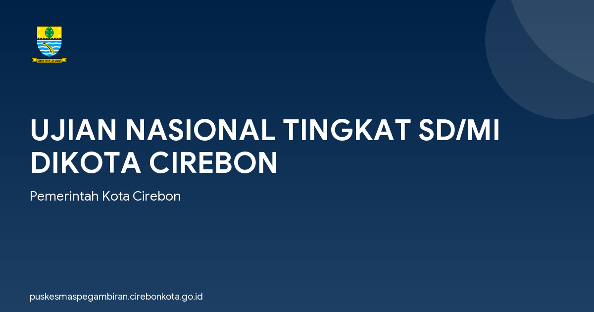 UJIAN NASIONAL TINGKAT SD/MI DIKOTA CIREBON