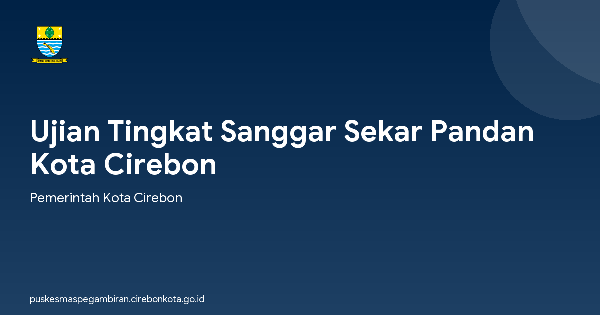 Ujian Tingkat Sanggar Sekar Pandan Kota Cirebon