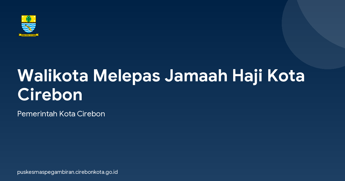 Walikota Melepas Jamaah Haji Kota Cirebon