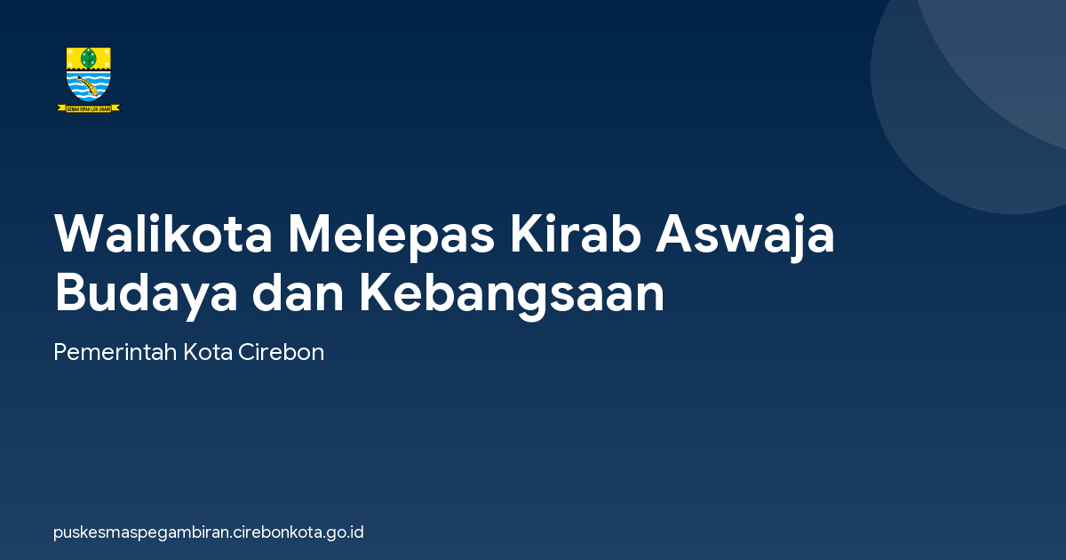 Walikota Melepas Kirab Aswaja Budaya dan Kebangsaan